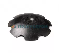 349 0467 Диск бороны зубчатый D=620x6 mm (5 отв) (углерод), Lemken